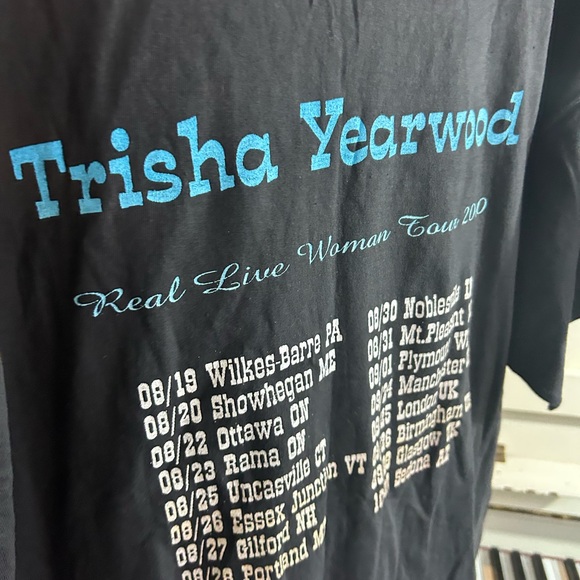 Trisha Yearwood 2000s Black Concert T-Shirt Large - Picture 5 of 11